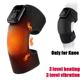 Eletric Knee Heating Massager 3 in 1 Elbow Shoulder Knee Pad Thermal Vibration Leg Support Belt Muscle Relax 3-Speed Heated