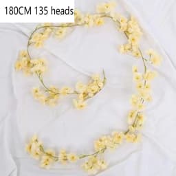 180CM 135 Heads Artificial Cherry Blossom Flower Vine Hanging Flowers Garland for Wedding Party Home Decor Japanese Kawaii Decor