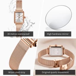 OLEVS 3692 Original Quartz Watch With Gift Box for Woman Ultra Thin Fashion Simple Square Auto Date Waterprorof Ladies Watch New