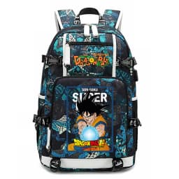 Dragon Ball Z Anime Print Student Backpack Large Capacity Casual Daypack for Kids Teen Boys Girls School Travel