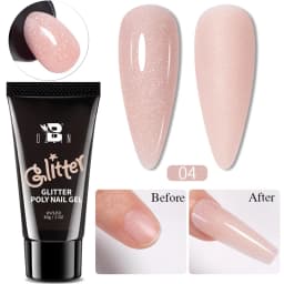 AWStorG Hema Free Poly Nail Gel 30ML Acrylic Gel Finger Extension Transparent Nail Art Extension Quick Building Soak Off UV