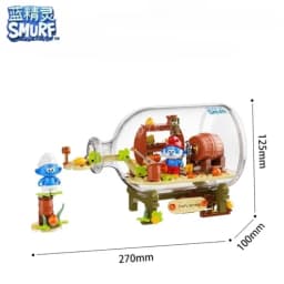 JAKI Blue Elf Building Blocks Drifting Bottle Series Anime Cartoon Assembly Toy Model Desktop Decoration Ornament Children Gifts