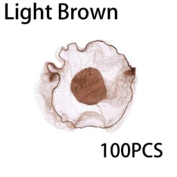 20/60/100Pcs Nylon Hair Net for Bun Black Blonde Brown 5mm Durable Mesh Hair Styling Tool for Wigs Hair Net for Hair Style