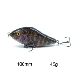 Hanlin Slow Sinking 10cm 45g Glider Jerkbait Wobblers for Big Game Fishing Pike Musky Fishing Lure Buster Artificial Bait Tackle