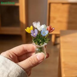 Simulation Glass Flowers 6/7Pcs Artificial Floral Stems for Realistic Home Fresh Decor and Gift Inspiration