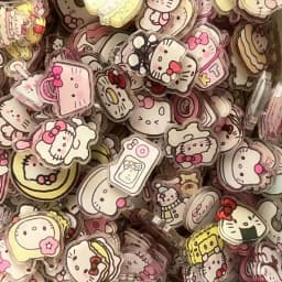New 2cm Acrylic DIY Material Anime Cartoon Kawaii Pattern Refrigerator Magnet Pendant Material Accessories Brooch Keychain Gift