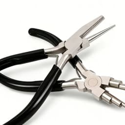 1pcs/2pcs Black Pliers, Jewelry Making Tools, Concave Hollow/Round Head Pliers, Metal Wire Rings and Bending Pliers,