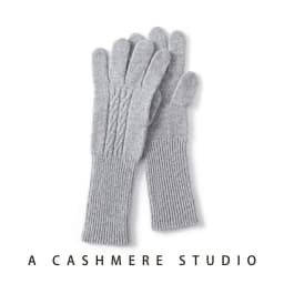 KOIJINSKY 35% Cashmere Blend Touch Screen Gloves Women Cable Twist Knit Long Rib Cuff Warm Winter Knitted Gloves Multi‑Colors La