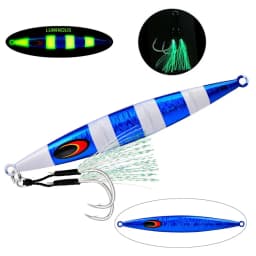 200g Long Casting Slow Sinking Fishing Lures Jigging Hard Wobblers Artificial Baits Luminous Vertical Fishing Lure Fishing Jig