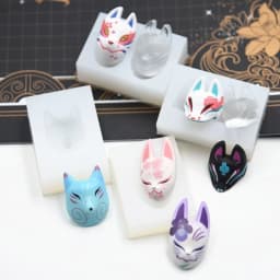 Eye Catching Foxes Mask Accessories Making Silicone Mold DIY Clay Resin Moulds R3MC