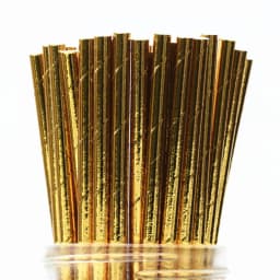Gold Rose Gold Paper Straws Strip Dot Drinking Straw Disposable Tableware Party Supplies Wedding Birthday Party Decoration Kids