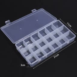 1Pc Multifunctional Clear Plastic Organizer Box with Grids Container Craft Storage for Beads Organizer Art DIY Jewelry