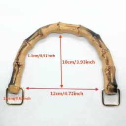 DIY With Buckle Bag Accessories Gift Box Handle Bamboo Purse Handles Handbag Band Handle Shoulder Bag Strap Bamboo Bag Handles