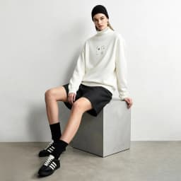 Amii Mock Neck Fleece Lined Sweatshirt Drop Shoulder Oversized Slimming Casual Minimalist Winter Women's Sweaters 12614002