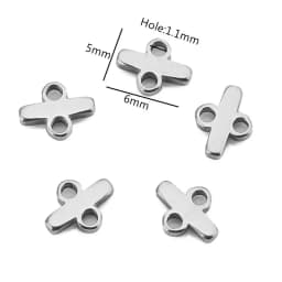 20pcs Stainless Steel Layer Clasp Bails Pendant Loops Drop Connectors 18K Fashion DIY Necklace Bracelet Jewelry Making Supplies