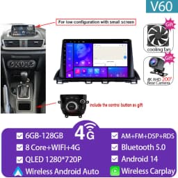 For Mazda 3 Axela 2014 - 2019 Mazda CX-4 CX4 2016 -2018 Car Radio Android Auto GPS Navigation Multimedia Video Player No DVD