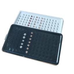 3-6mm Round Diamond Storage Box Loose Gemstone Jewelry Display Case 100 Grids Bare Stone Cover Tray Zircon Gems Packaging Box