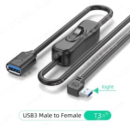 McGiLLon USB 3.0 Extender Cord Male to Female Extension Cable With ON OFF Switch for PC USB Fan LED Lamp USB Charger Power Cord