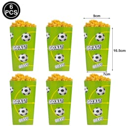 Soccer Popcorn Boxes Soccer Football Theme Party Decortion Birthday Party Favor Popcorn Treat Boxes Carnival Party Supplies