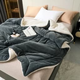Super Soft Imitation Lambswool Autumn Winter Blanket Double Queen Blankets High-quality Comfortable Milk Fleece Sofa Blanket