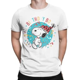 Casual Peanuts Snoopy Dancing T Shirt For Men Women Round Neck Short Sleeve Top Tee Cotton Summer Tops