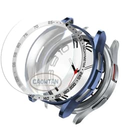 Tempered Glass+Bezel+Case For Samsung Galaxy Watch 6 Classic 43mm 47mm Cover TPU Bumper All-Around Protector Clear Screen Bezels