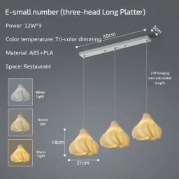 Modern Creative 3D Printing Ceiling Chandelier for living room Bedroom Bedside Restaurant Pendant Lights Dining Table Decor Lamp