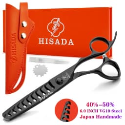 HISADA New Barber Scissors, 6.3-7.0 inch Professional Hair Cutting Scissors, Blind Hole Design Salon Scissors, Ergonomic Comfort