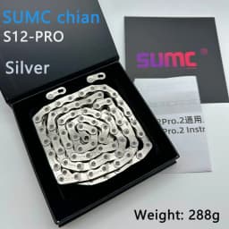 sumc 12 speed bike chain crescent chain road bike mountain bike chain 126 links ultra light bike chain for Shimano