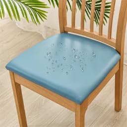 Waterproof Chair Cushion Cover For Kitchen Dining Room Leather Seat Cover Dining Room Chair Seat Cushion Cover Solid Color