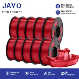 JAYO 10 Rolls PETG Filament 175mm 3D Printing No Bubbles No Drawing Smooth Multiple Colors Optional for 3D Printing 1.1kg/1roll