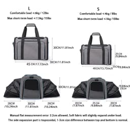 Pet Carrier Bag Foldable Small Dog Charter Carrying Cat Out Bag Expansion Pet Bag Mesh Breathable Expansion Foldable Handheld C