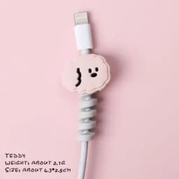 8 PCS Cartoon Silicone Charger Cable Protectors Mobile Phone Charger End Cord Charging Cable Winder