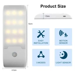 PIR Sensor LED Induction Night Light Rechargeable Closet Lights Magnetic Cabinet Lamp For Bedroom Corridor Stairs Bathroom
