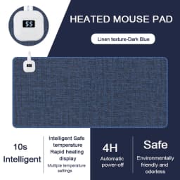 Electric Heat Mouse Pad Table Mat Display Temperature Heating Mouse Pad Keep Warm Hand For Office Computer Desk Keyboard Winter