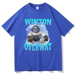 Winton Overwat Meme Funny Meme Tshirt Men's Summer Tees Men Women Fashion Oversized Streetwear Male Vintage Casual Loose T-shirt