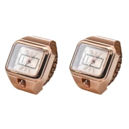 Hot Selling Creative Roman Numeral Scale Ring Quartz Alloy Shell Finger Square Watch Dial For Couples
