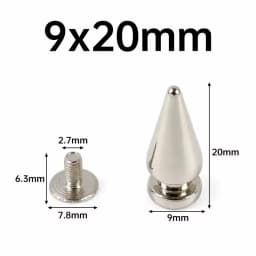 5/10/20Pcs Meetee Metal Punk Rivets Screwback Cone Studs Spikes for Leather Crafts Garment Rivet Bag Decor Nails DIY Accessories