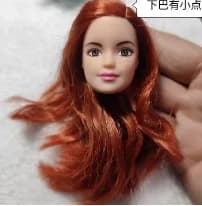002 1/6 27cm doll head gift for girl collection toy with hair baby head make-up nuannuanmengwu dongcheng qibaoleyuan