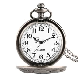 Retro Octopus Pattern Quartz Pocket Watch Arabic Numerals Dial Necklace Pendant Clock Vintage Fashion Timepiece Gift Unisex