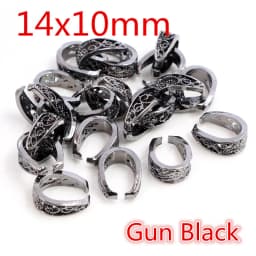 20pcs 3-Styles Beads Bails Pendants Jewelry Making DIY Necklace Silver Plated Gold Black Beads Bails Pendants Charm Beads Bails