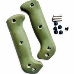 1 Pair G10 Composite Blade Handle Patch for KB BK2 Knife with Screw Knife Handle Grips Material DIY Accessories