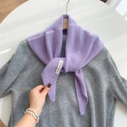 100% Wool Women's Knitted Triangle Scarf Shawl Warmth for Autumn and Winter Multifunctional All - Match Small Scarf for Ladies