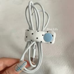 INS Style Star Cable Buckle - Cute Fabric Data Wire Organizer for Portable Headphone & Charging Cable Storage
