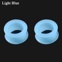 2PCS Flexible Silicone Skin Ear Tunnels Plugs Hollow Flesh Color Gauges Piercing Expander Earring Body Jewelry Earlets 3-20mm