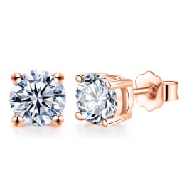 Real 0.1-2 CT D Color Moissanite Diamond Stud Earrings For Women 100% 925 Sterling Silver Earring Wedding Fine Jewelry 18K Gold