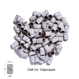50/100pcs Nail Sanding Ring Bands Electric Manicure Nail Drill Bits 80/120/180/240 Grit UV Gel Polish Removal Accessory Tool