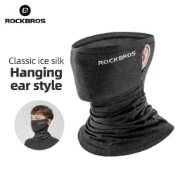 ROCKBROS Sunscreen Ice Silk Cycling Face Mask UV400 Absorb Sweat Breathable Bandana Hiking Motorcycle Bike Bicycle Scarf Mask