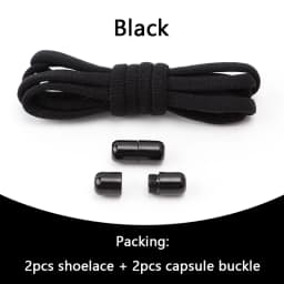 Elastic No Tie Shoelaces Semicircle Shoe Laces For Kids and Adult Sneakers Shoelace Quick Lazy Metal Lock Laces Shoe Strings