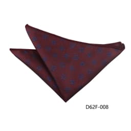 24cm Korean Style Leaf Floral Handkerchief For Men Suits Brown Red Pocket Square Polyester Woven Hanky Small Towel Tuxedo Cravat